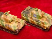2014 toys small  (5 of 8)  Warlord games plastic and resin panthers. Plastic one has a cupula mmg, resin one has a buckled side plate.